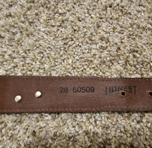 HDNEST Brown Leather Belt with Gold Animal Charms